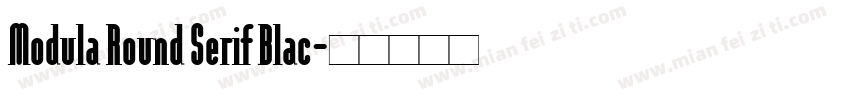 Modula Round Serif Blac字体转换